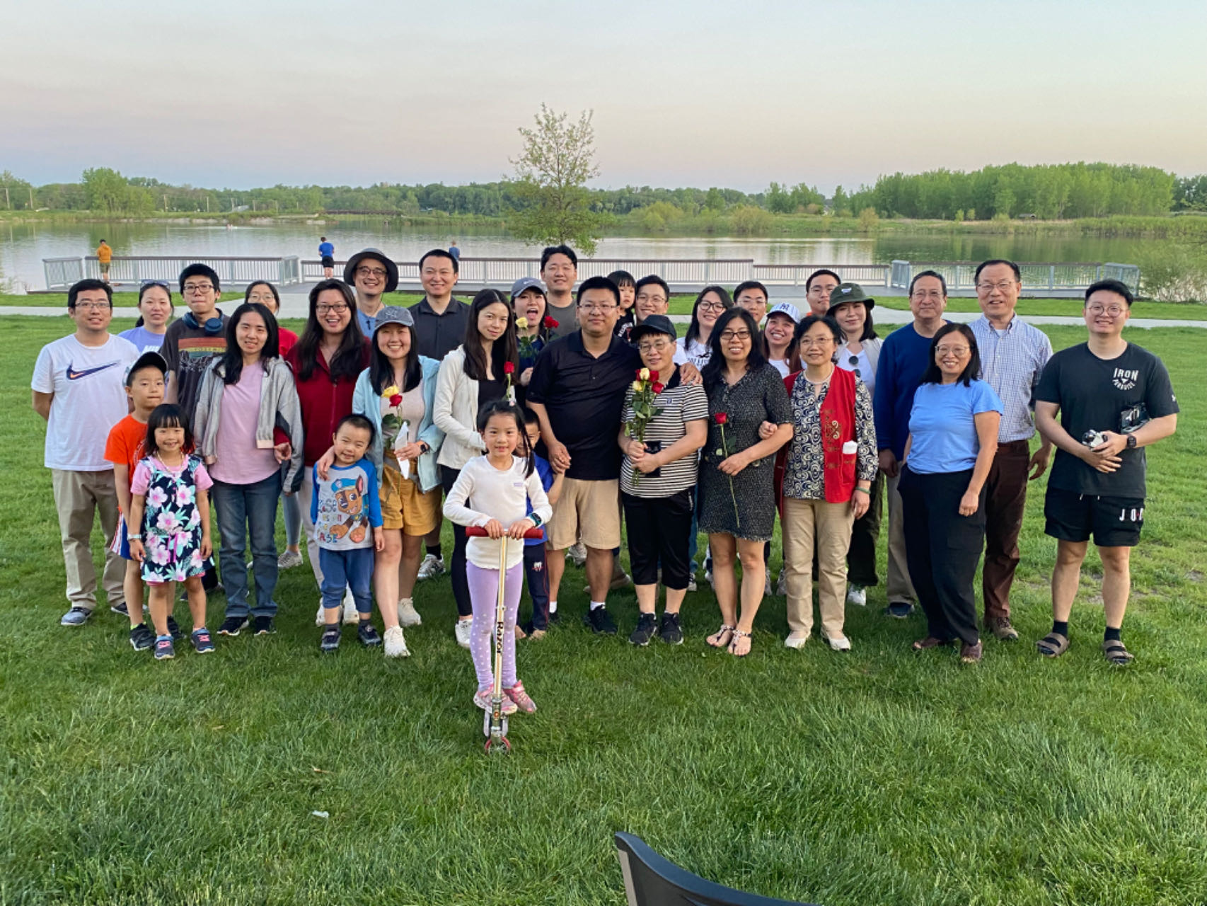 Congregation worshiping together